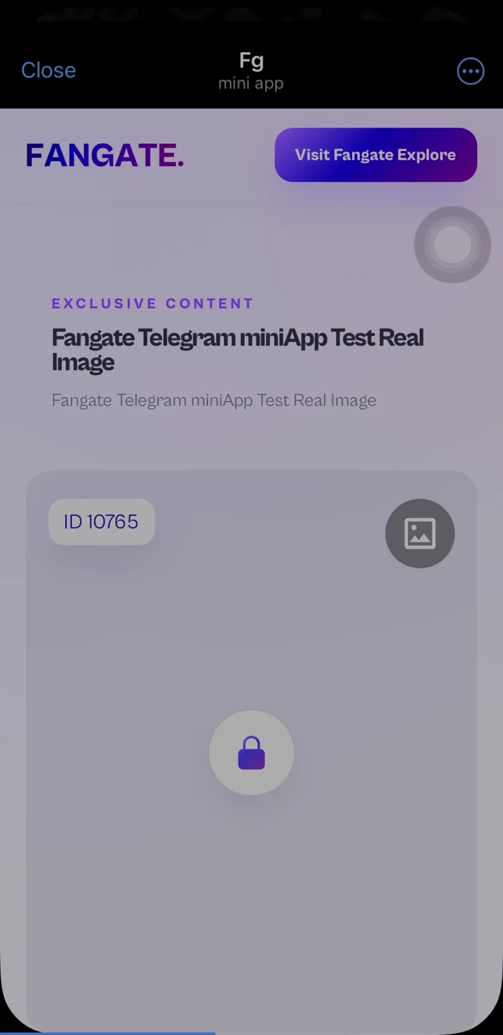 Locked Fangate product page with product ID and a lock icon instead of the content